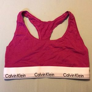 magenta calvin klein bralette